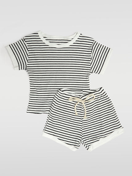 Stripped Shorts Set