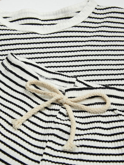 Stripped Shorts Set